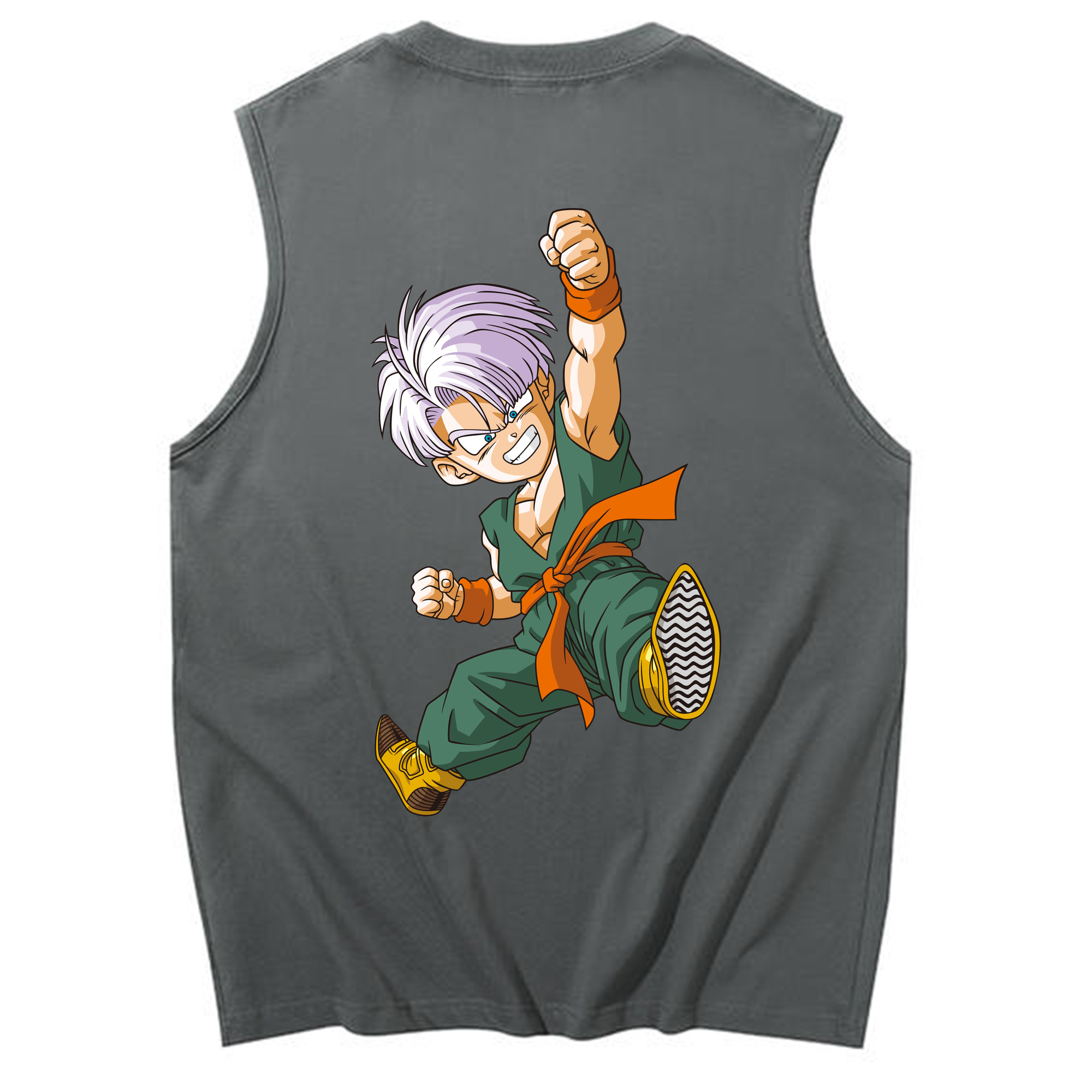 （画像用） ドラゴンボール トランクス（Torankusu）DRAGON BALL Trunks コットン100％タンクトップ（背面プリント）